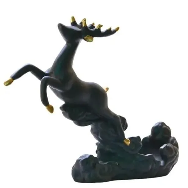 Black_Polyresin_Deer_Wine_Holder