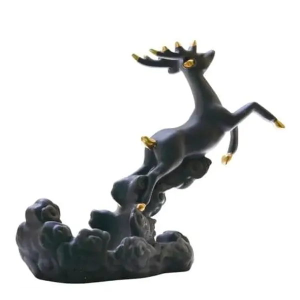 Black_Yellow_Polyresin_Deer_Wine_Holder