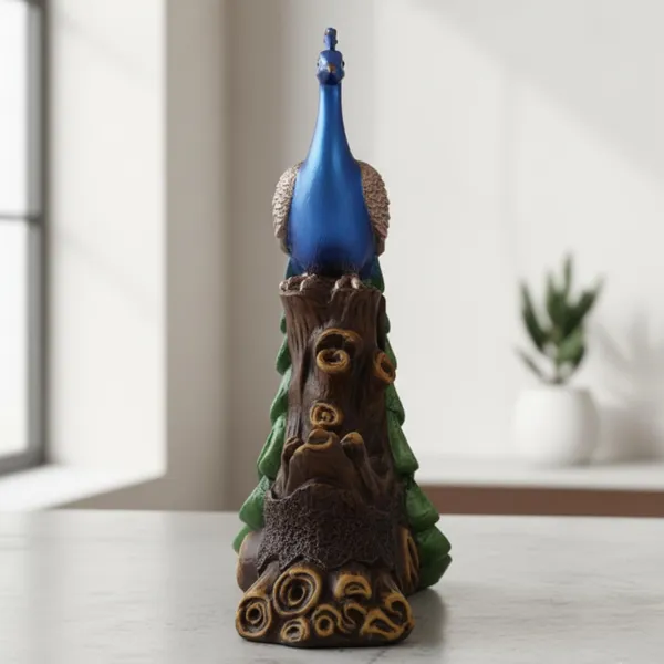 Multicolor_Peacock_Wine_Bottle_Holder_Resin_Stand