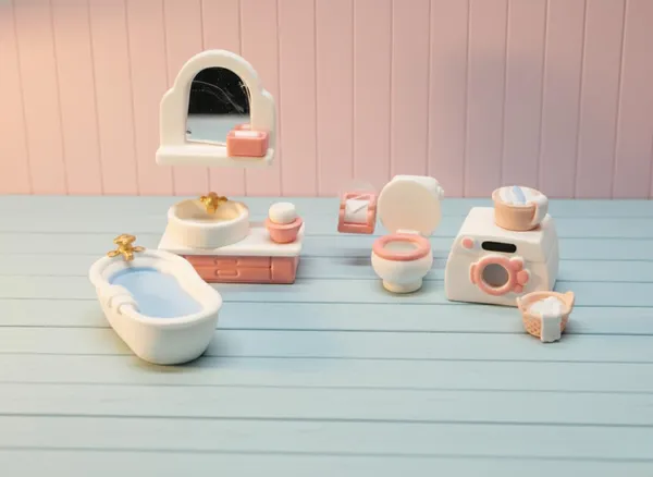 White_Dollhouse_Bathroom_Furniture_Set