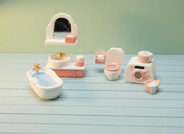 White_Dollhouse_Bathroom_Furniture_Set