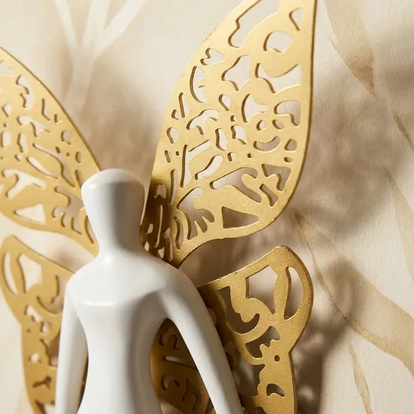 White_Metal_Fairy_Garden_Statues_Set_Of_2