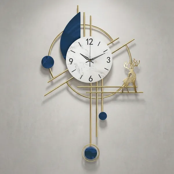 Blue_Metal_Wall_Clock