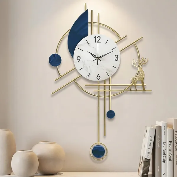 Blue_Metal_Wall_Clock