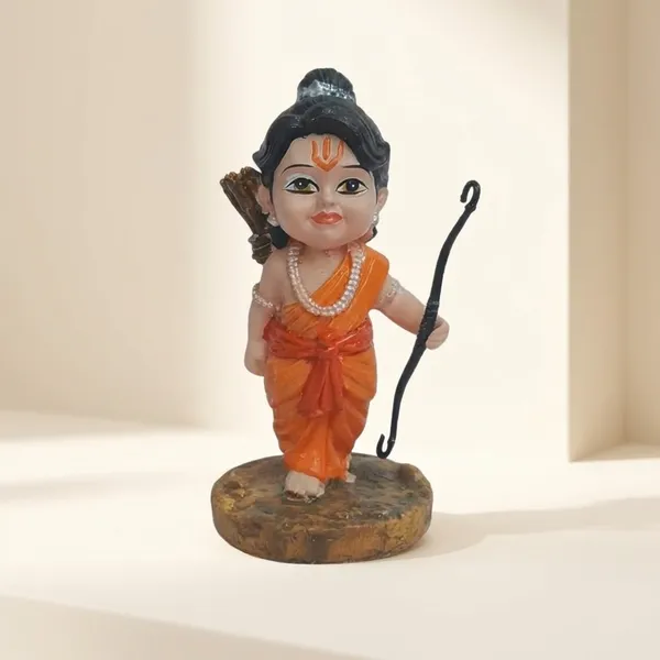 Blue_And_Orange_With_Gold_Accents_Resin_Ram_Miniature_Figurine