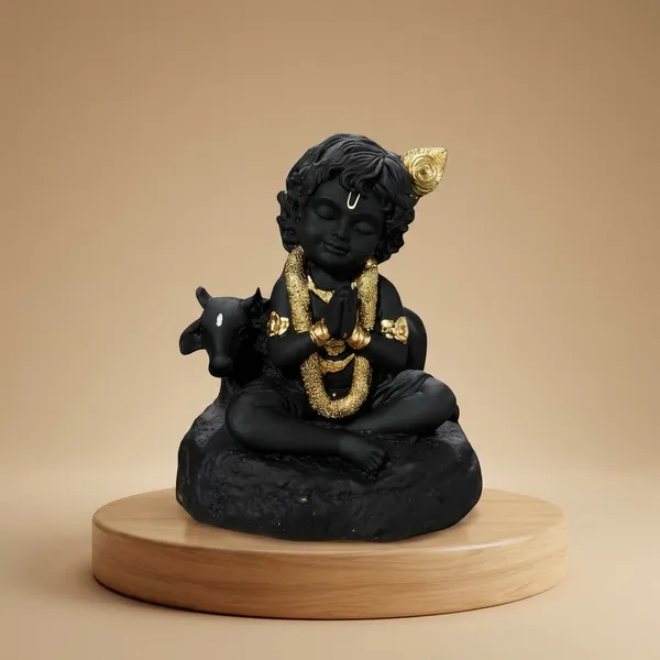 Black_Krishna_With_Cow_Resin_Idol