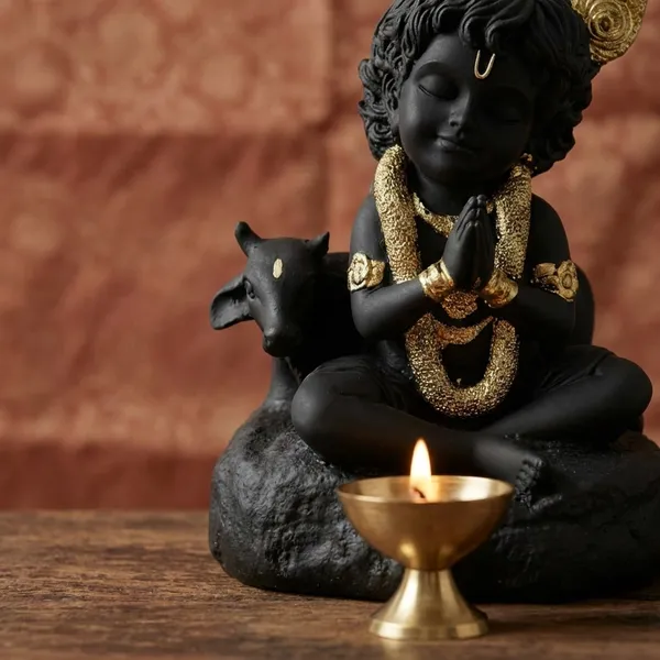 Black_Krishna_With_Cow_Resin_Idol