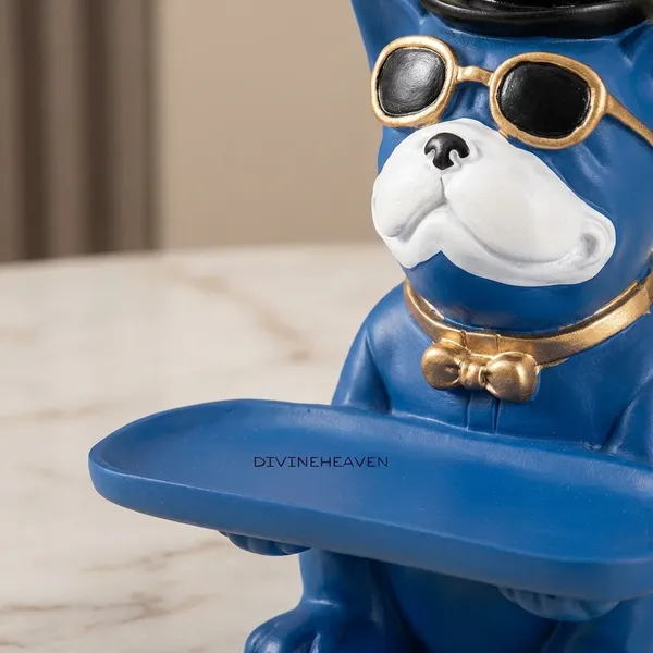 Blue_Butler_Dog_Statue_With_Tray