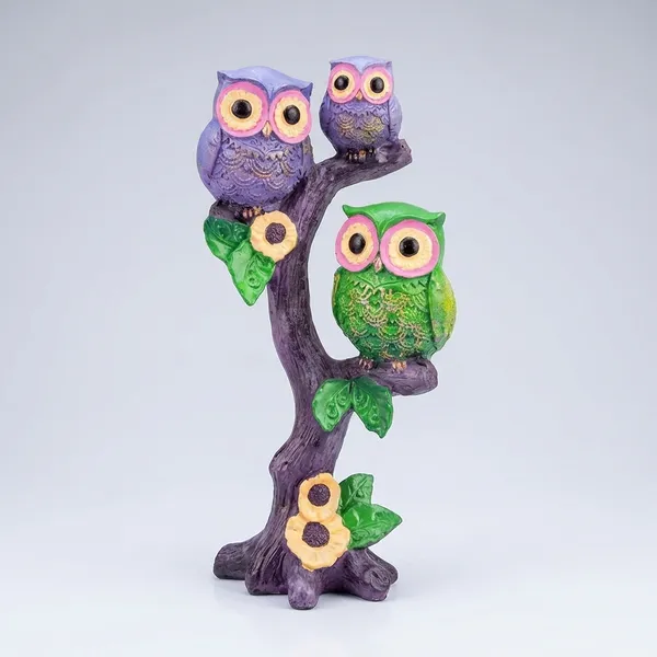 Ceramic_Owl_Family_Resin_Figurine