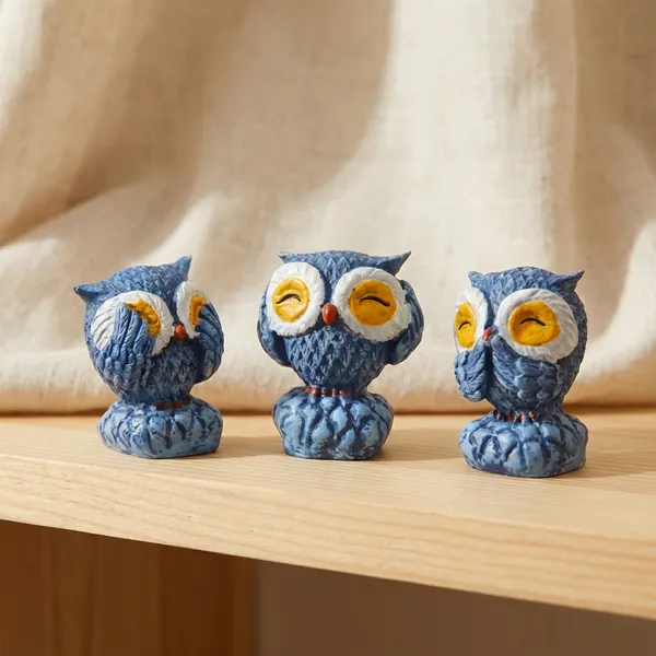 Ceramic_Three_Wise_Owls_Figurine_Set