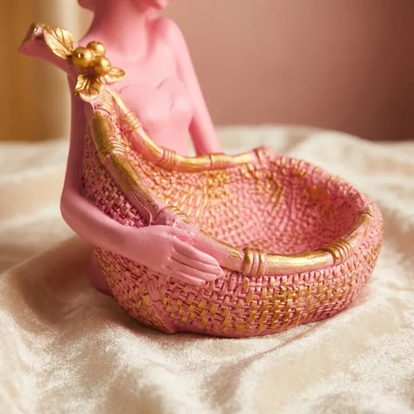 Multicolor_Lady_With_Basket_Resin_Figurine