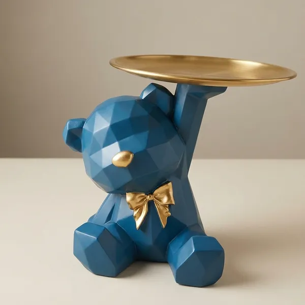 Multicolor_Dog_Statue_With_Tray