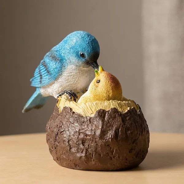 Blue_And_Brown_Robin_Tree_Hanging_Birds_Showpiece