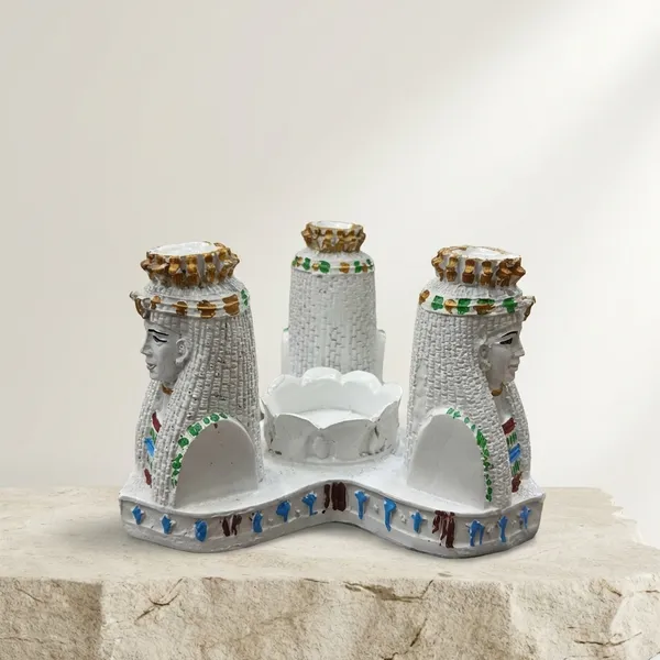 Multicolor_Egyptian_Queen_Candle_Holder_Set_Resin_Statue