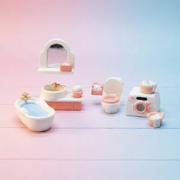 White_Dollhouse_Bathroom_Furniture_Set