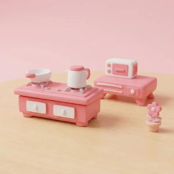 White_Dollhouse_Kitchen_Furniture_Set