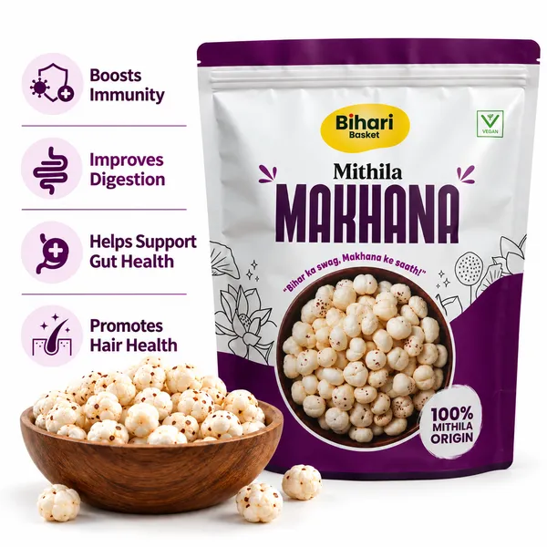 Mithila_Makhana_6+Suta_Hand-Picked_(Fox_Nuts)_200_G_-_Bihari_Basket