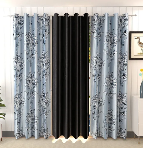Attractive_Digital_Tree_Jhad_Printed_Polyester_Eyelet_Curtains_Set_Of_3_(Black)