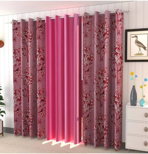 Attractive_Digital_Tree_Jhad_Printed_Polyester_Eyelet_Curtains_Set_Of_3