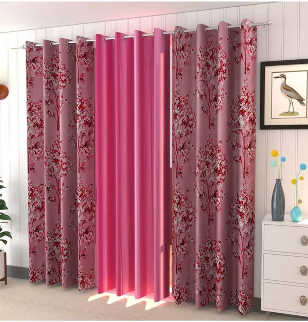 Attractive_Digital_Tree_Jhad_Printed_Polyester_Eyelet_Curtains_Set_Of_3