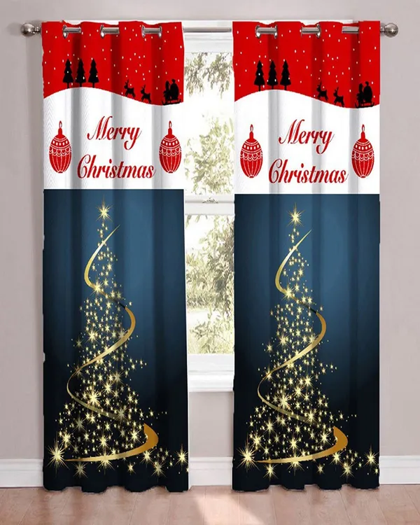 3D_Digital_Christmas_Printed_Polyester_Door_Curtain_Set_Of_2