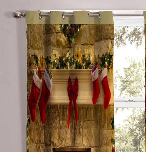 3D_Christmas_Event_Digital_Print_Polyester_Blend_Curtain_Set_Of_1
