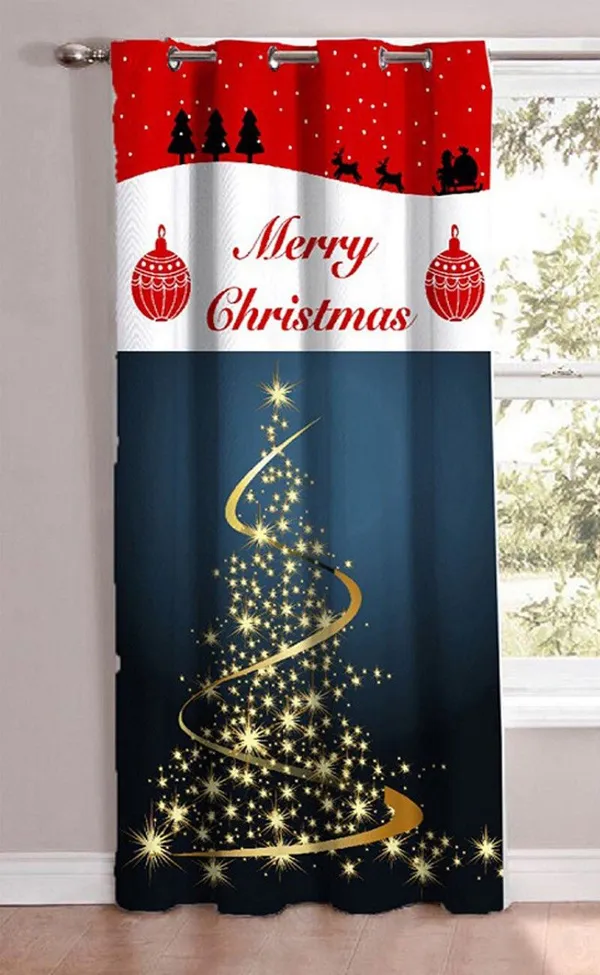 3D_Christmas_Event_Digital_Print_Polyester_Blend_Curtain_Set_Of_1