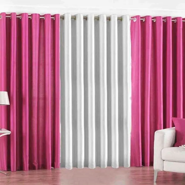 Modern_Plain_Diamond_Crush_Eyelet_100_Polyester_Door_Curtain_Set_Of_3_(4X7Ft)