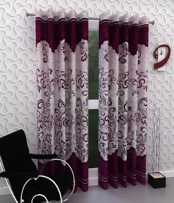 100%_Long_Lasting_Quality_Polyester_Darbar_Panel_Digital_Print_Curtains_For_Door_7_Feet_Pack_Of_2_(Wine)