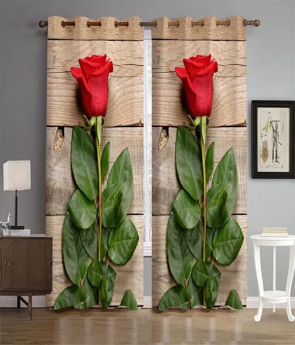 3D_Digital_Floral_Printed_Curtains_For_Bedroom,_Drowning_Room,_Living_Room,_Kitchen_And_Hall_With_Steel_Rings_Pack_Of_1