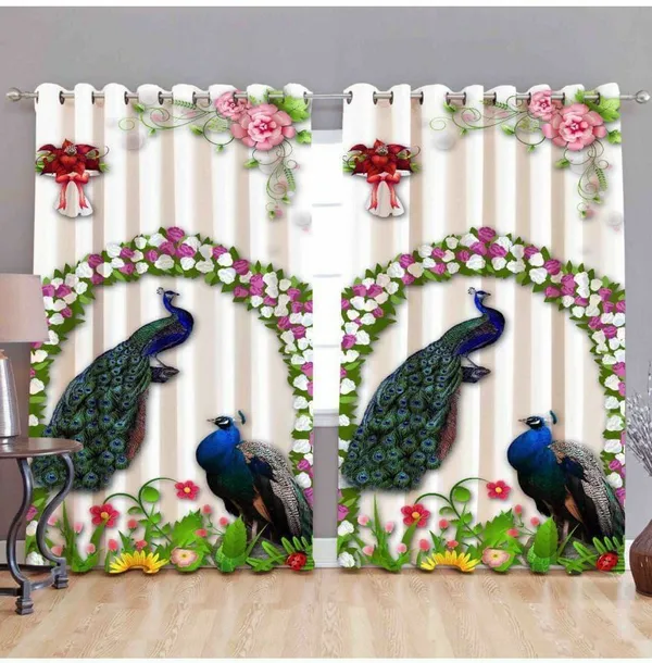 3D_Printed_Curtains_For_Bedroom,_Drowning_Room,_Living_Room,_Kitchen_And_Hall_With_Steel_Rings_Pack_Of_1