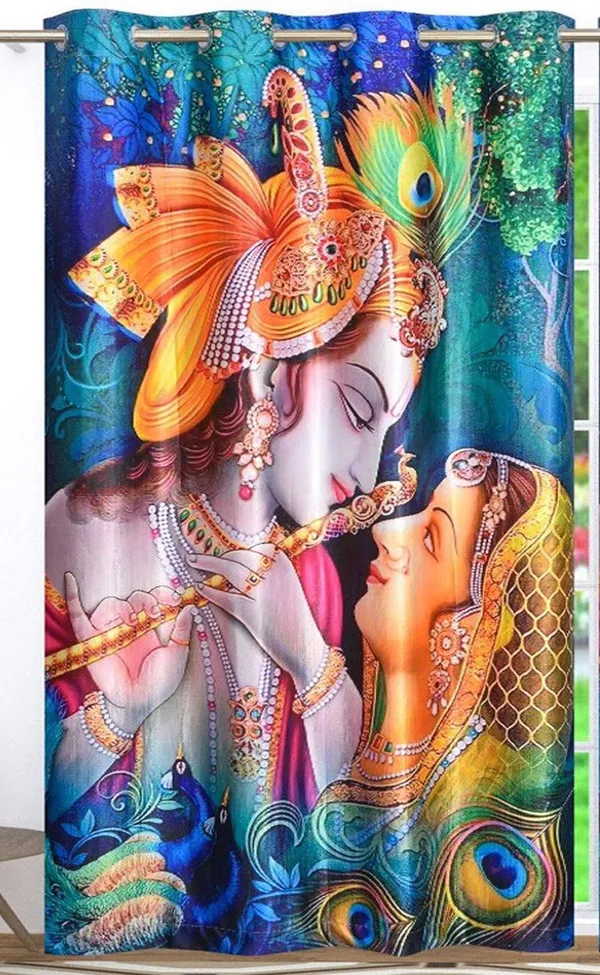 3D_Digital_Printed_Beautiful_Radha_Krishna_Door_Curtain_-_Pack_Of_2