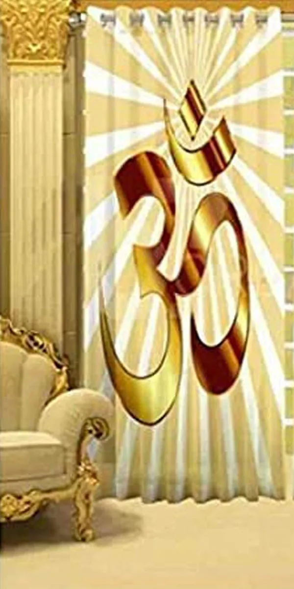 3D_Digital_Om_Printed_Eyelet_Rings_Polyster_Temple_Curtain_Set_Of_1