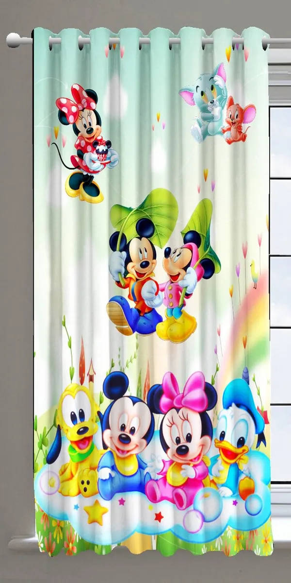 3D_Digital_Cartoon_Printed_Kids_Room_Polyester_Curtain_Set_Of_1