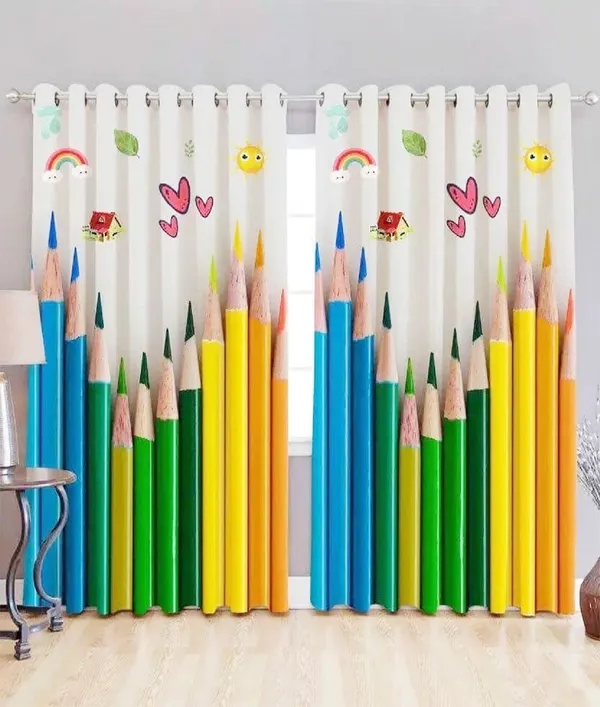Beautiful_3D_Digital_Pencil_Design_Printed_100%_Heavy_Quality_Polyester_Curtain_Set_Of_2(For_Kids)