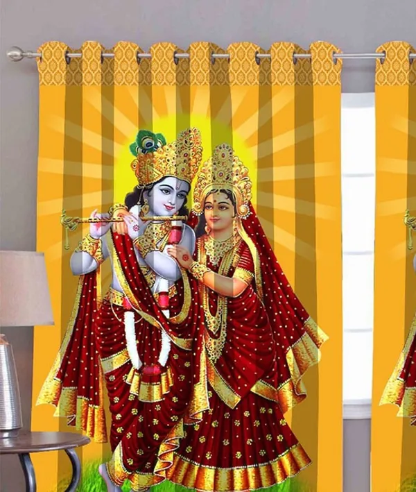 3D_Digital_Printed_Beautiful_Radha_Krishna_Print_Eyelet_Polyester_Temple_Door_Curtain_Set_Of_1_(4X7Ft)
