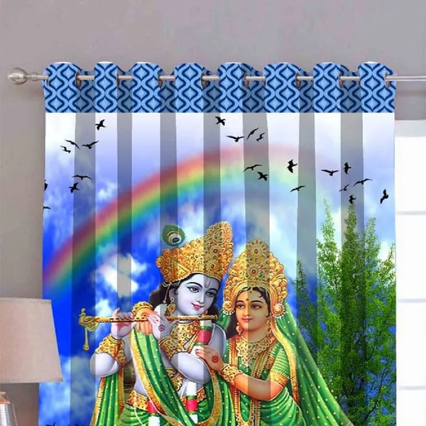 3D_Digital_Printed_Beautiful_Radha_Krishna_Print_Eyelet_Polyester_Temple_Door_Curtain_Set_Of_1_(4X7Ft)