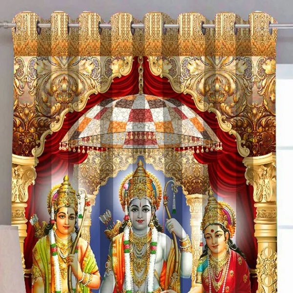 3D_Digital_Printed_Beautiful_Ram_Darbar_Print_Eyelet_Polyester_Temple_Door_Curtain_Set_Of_1_(4X7Ft)