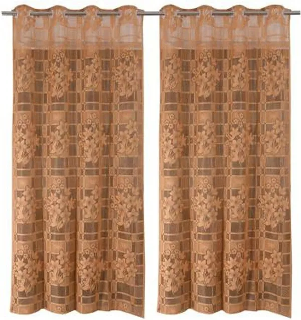 100%_Heavy_Quality_Imported_Floral_Tissue_Net_Fabric_Long_Door_Curtains_Set_Of_2