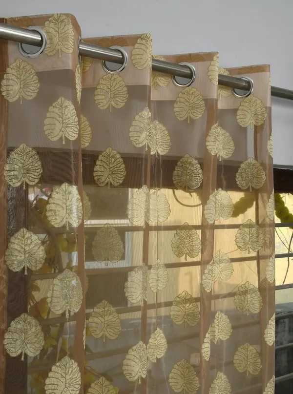 Premium_Tissue_Net_Curtain_With_Rubber_Print_Paan_Patta_Design_Eyelet_Ring_Pack_Of_2