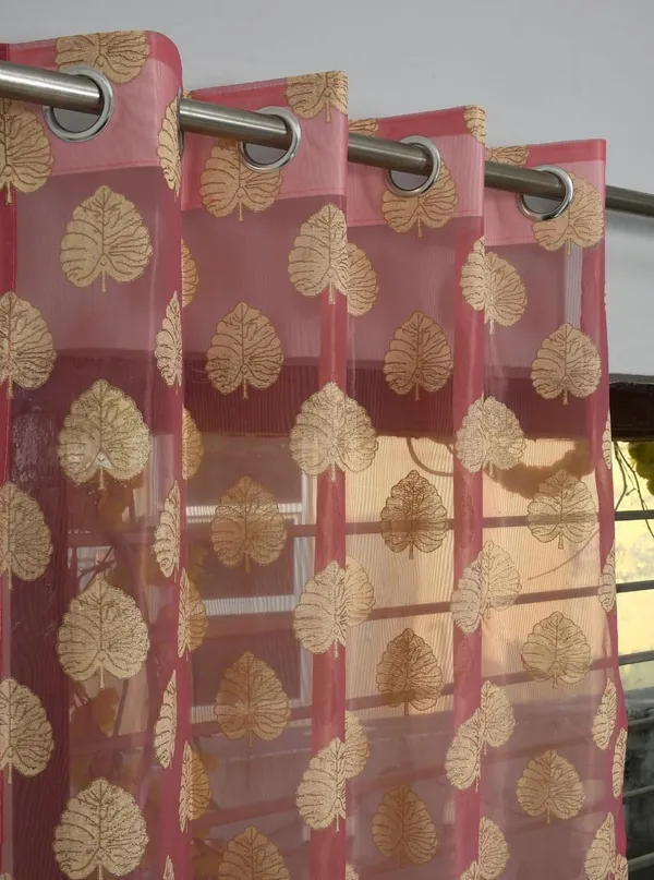 Premium_Tissue_Net_Curtain_With_Rubber_Print_Paan_Patta_Design_Eyelet_Ring_Pack_Of_2
