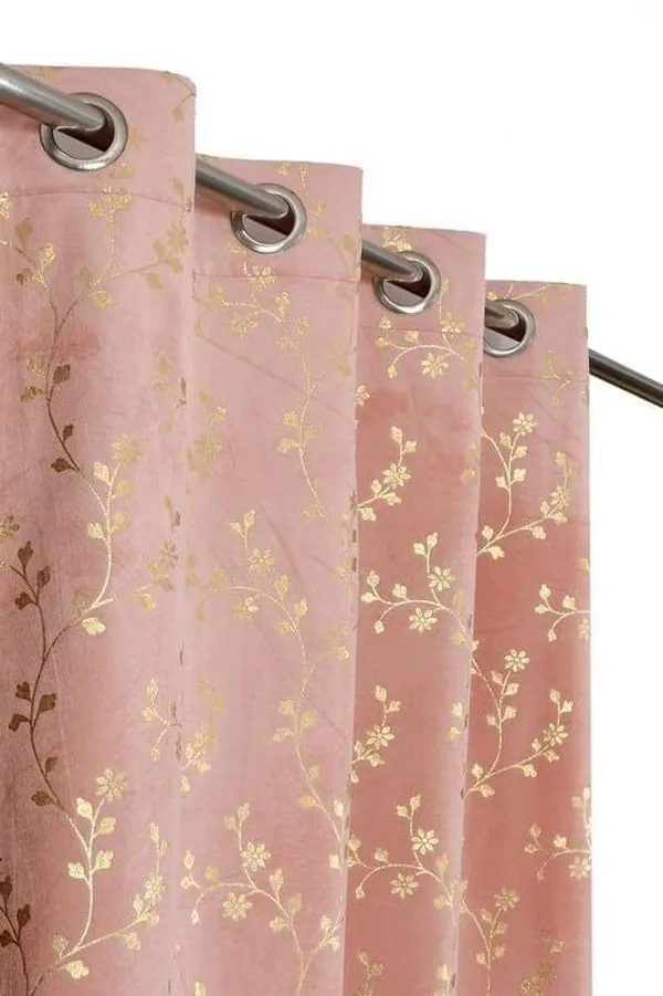 Velvet_Eyelet_Curtain_With_Elegant_Foil_Flower_Print_Pack_Of_2