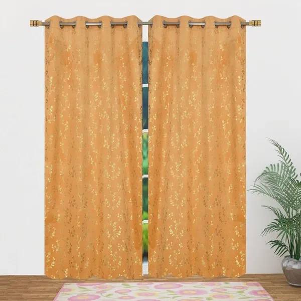 Velvet_Eyelet_Curtain_With_Elegant_Foil_Flower_Print_Pack_Of_2