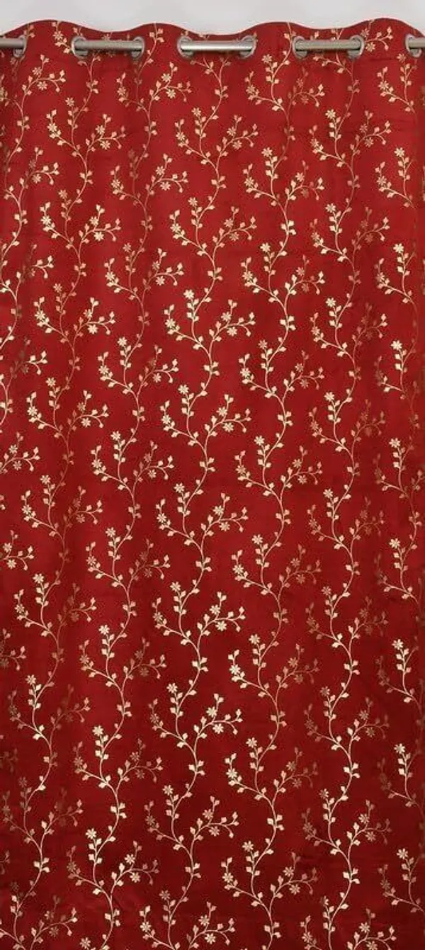 Velvet_Eyelet_Curtain_With_Elegant_Foil_Flower_Print_Pack_Of_2