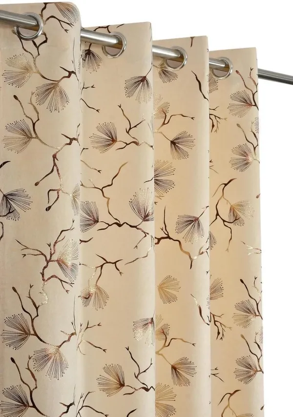 Velvet_Eyelet_Curtain_With_Elegant_Foil_Flower_Print_Pack_Of_2