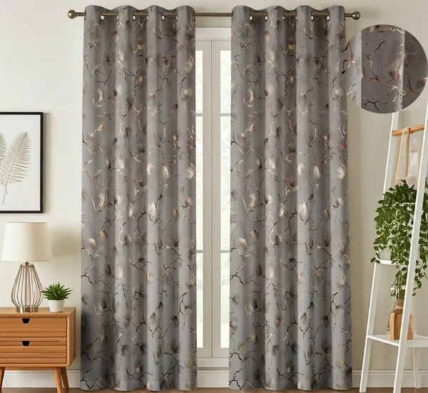 Velvet_Eyelet_Curtain_With_Elegant_Foil_Flower_Print_Pack_Of_2