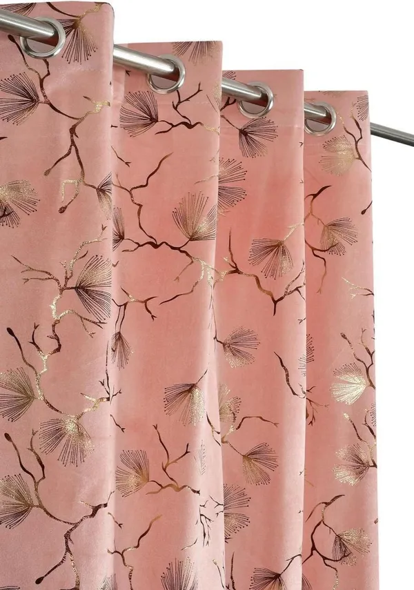 Velvet_Eyelet_Curtain_With_Elegant_Foil_Flower_Print_Pack_Of_2