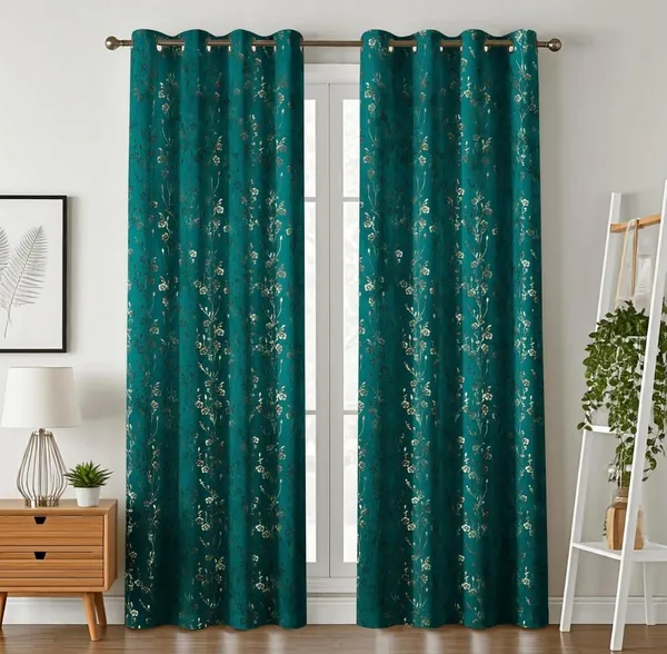 Velvet_Eyelet_Curtain_With_Elegant_Foil_Flower_Print_Pack_Of_2