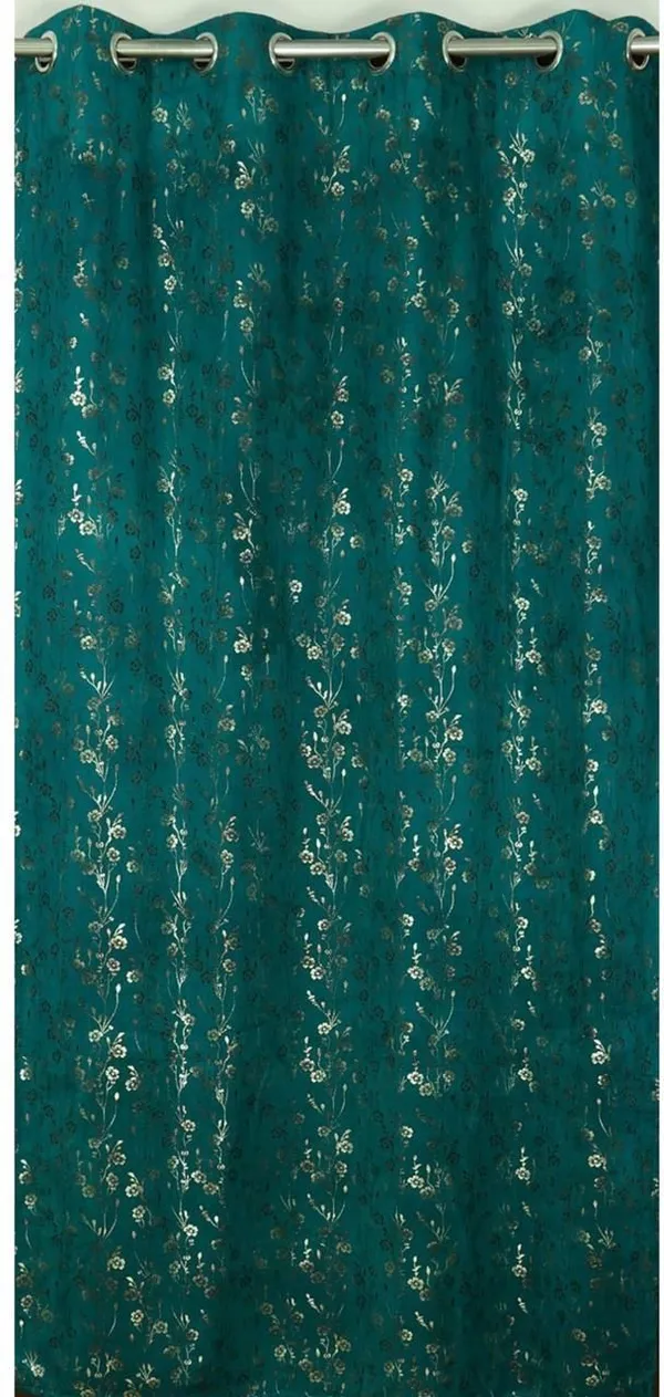 Velvet_Eyelet_Curtain_With_Elegant_Foil_Flower_Print_Pack_Of_2