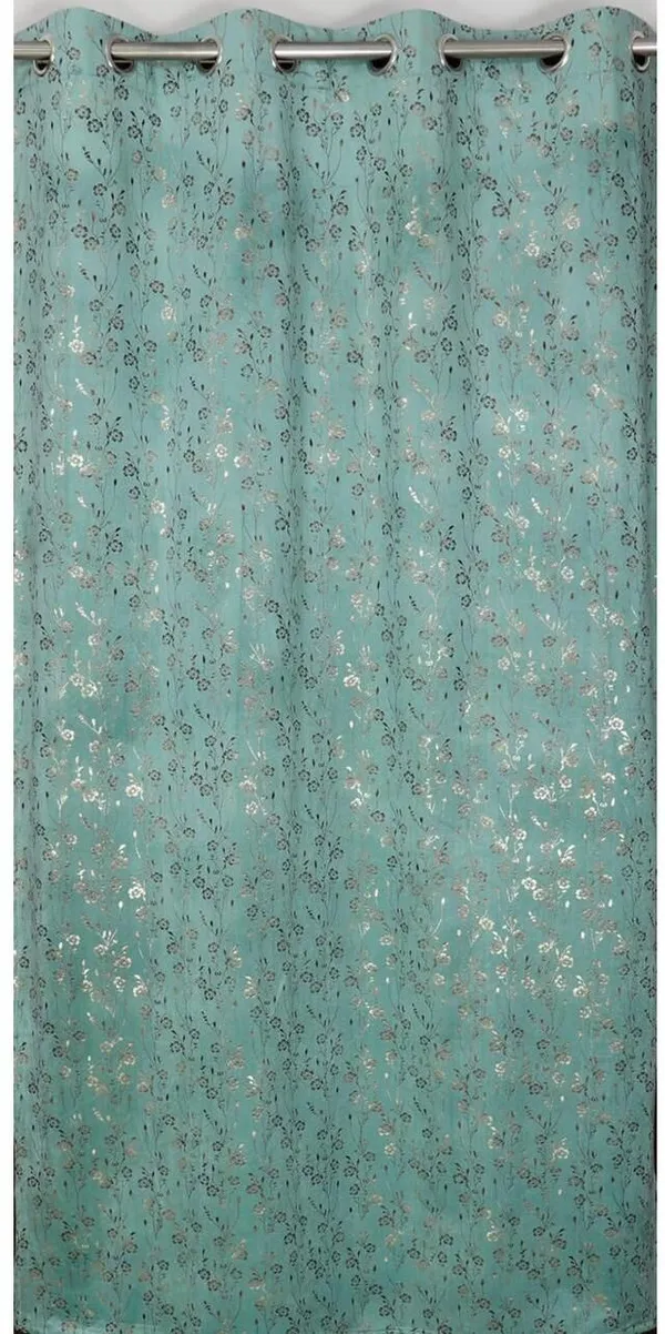 Velvet_Eyelet_Curtain_With_Elegant_Foil_Flower_Print_Pack_Of_2